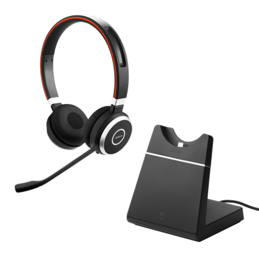 Jabra Evolve 65 UC Stereo headset with Charging Stand