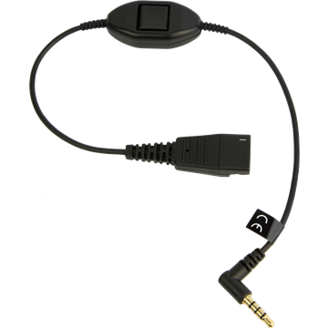 Jabra QD to 3.5mm Jack Cord with Answer End Mute