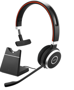 Jabra Evolve 65 SE UC Mono Bluetooth Headset with Charging Stand