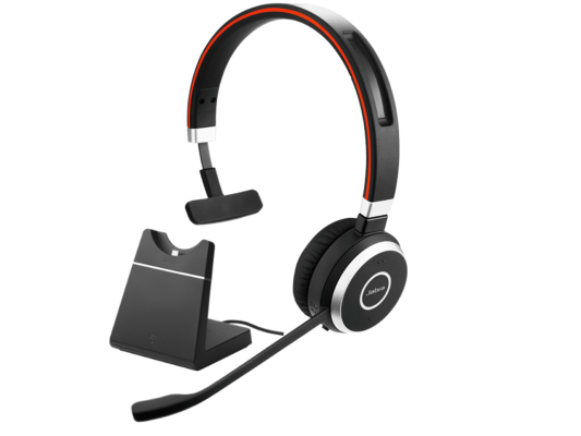 Jabra Evolve 65 SE UC Mono Bluetooth Headset with Charging Stand