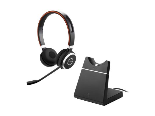 Jabra Evolve 65 SE UC Stereo Bluetooth Headset with Charging Stand